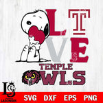 Temple Owls Snoopy Sport 10 Svg Eps Dxf Png File, Digital Download