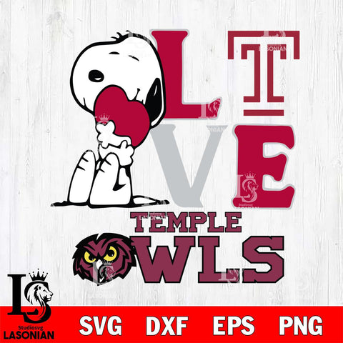 Temple Owls Snoopy Sport 10 Svg Eps Dxf Png File, Digital Download