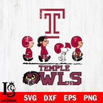Temple Owls Snoopy Sport 12 Svg Eps Dxf Png File, Digital Download