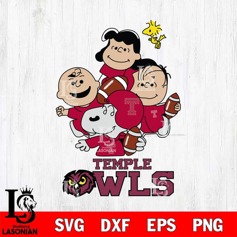 Temple Owls Snoopy Sport 4 Svg Eps Dxf Png File, Digital Download