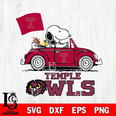 Temple Owls Snoopy Sport 5 Svg Eps Dxf Png File, Digital Download