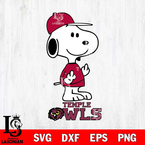 Temple Owls Snoopy Sport 8 Svg Eps Dxf Png File, Digital Download