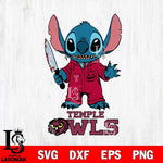 Temple Owls Stitch Horror 2 Svg Eps Dxf Png File, NCAA svg, Digital Download, Instant Download