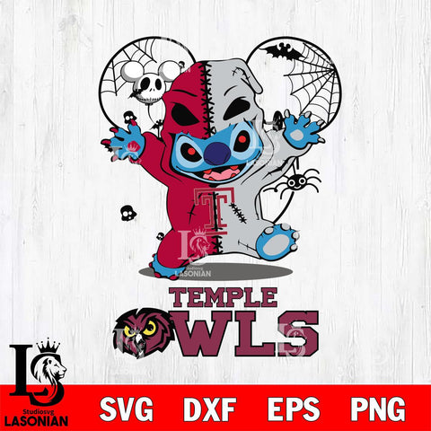 Temple Owls Stitch Horror Halloween 2 Svg Eps Dxf Png File, Digital Download, Instant Download