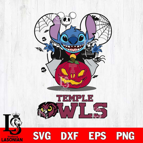 Temple Owls Stitch Horror Halloween Svg Eps Dxf Png File, Digital Download, Instant Download