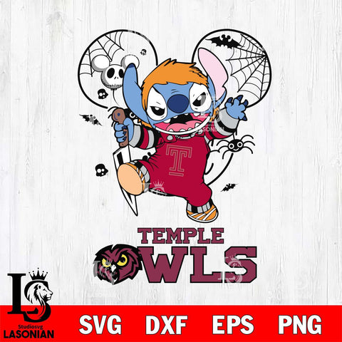 Temple Owls Stitch Michael Halloween Svg Eps Dxf Png File, Digital Download, Instant Download