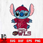 Temple Owls Stitch Mummy Svg Eps Dxf Png File, NCAA svg, Digital Download, Instant Download