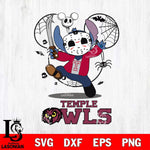 Temple Owls Stitch jason voorhees Halloween Svg Eps Dxf Png File, Digital Download, Instant Download