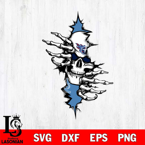 Tennessee Titans Badass Skull SVG