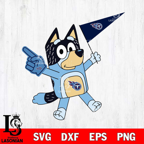 Tennessee Titans Bandit Bluey Flag Svg Eps Dxf Png File,NFL Cut Svg Files,Digital File,Sublimation