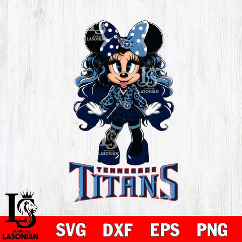 Tennessee Titans Beauty Minnie Mouse Svg Eps Dxf Png File, Digital Download, Instant Download