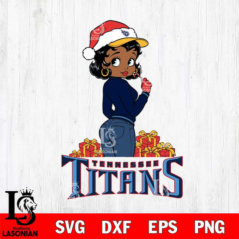 Tennessee Titans Betty Boop Back File Cut, NFL SVG DXF EPS PNG PDF File, Digital Download , Criucut , Silhouette