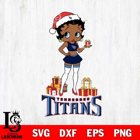 Tennessee Titans Betty Boop Christmas Gift File Cut, NFL SVG DXF EPS PNG PDF File, Digital Download , Criucut , Silhouette