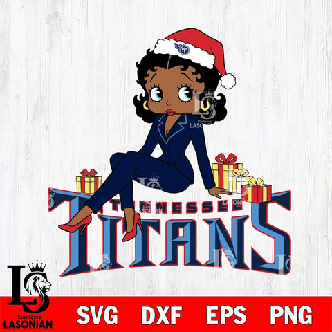 Tennessee Titans Betty Boop Christmas fan File Cut, NFL SVG DXF EPS PNG PDF File, Digital Download , Criucut , Silhouette