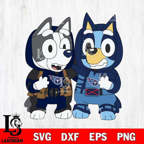 Tennessee Titans Bluey Deadpool Wolverine Svg Eps Dxf Png File, Digital Download, Instant Download