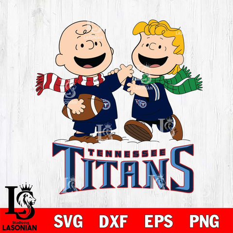 Tennessee Titans Charlie Brown & Linus Football Cricut,Christmas SVG DXF EPS PNG FILE, Digital Download,Instant Download, Silhouette
