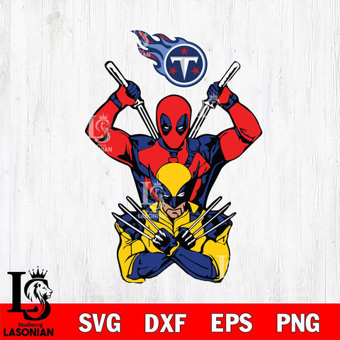Tennessee Titans Deadpool Wolverine 2 Svg Eps Dxf Png File, Digital Download, Instant Download
