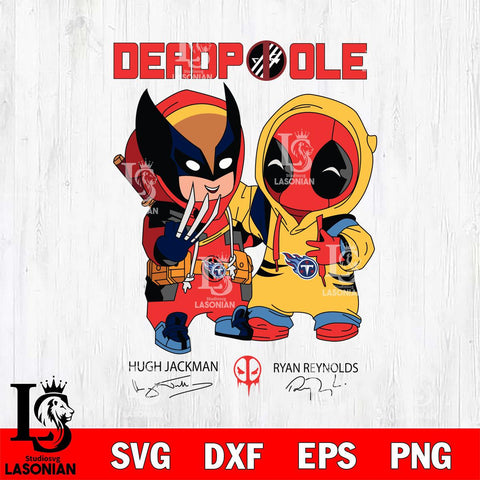 Tennessee Titans Deadpool Wolverine Sport Svg Eps Dxf Png File, Digital Download, Instant Download