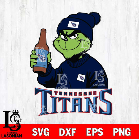 Tennessee Titans Grinch Drinking Beer Christmas Svg Eps Dxf Png File,Cricut svg files, Digital Download, Instant Download