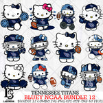 Tennessee Titans Hello Kitty NFL Bundle 12 Svg Eps Dxf Png File, Digital Download, Instant Download