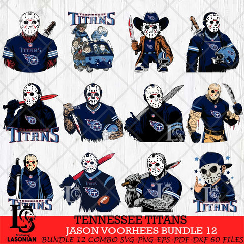 Tennessee Titans Jason Voorhees Horror Bundle 12 SVG Svg Eps Dxf Png File,Bundle NFL svg, Digital Download, Instant Download