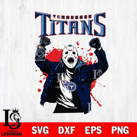 Tennessee Titans Jason Voorhees Horror Halloween 3 Svg Eps Dxf Png File, Digital Download, Instant Download