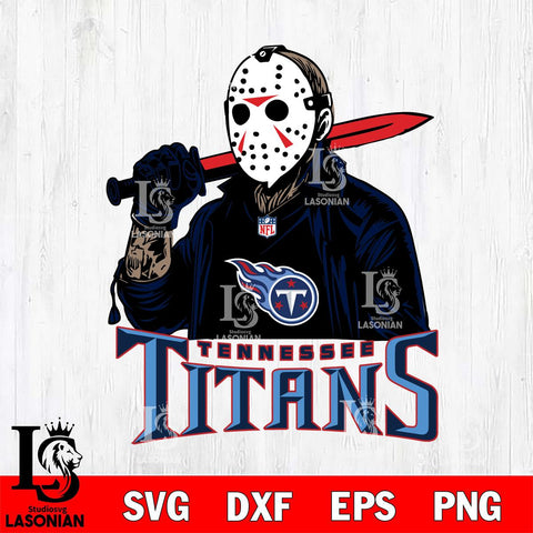 Tennessee Titans Jason Voorhees Horror Halloween Svg Eps Dxf Png File, Digital Download, Instant Download