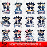 Tennessee Titans Mickey Minnie Mouse NFL Bundle 12 Svg Eps Dxf Png File, Bundle NFl svg , File Cut , Digital Download , Instant Download, Laser Cut Svg Files