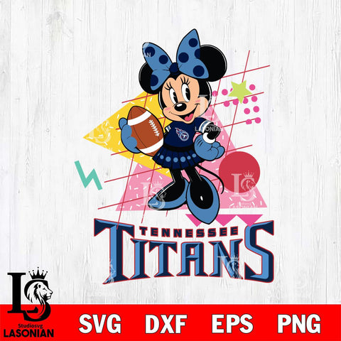 Tennessee Titans Minnie Mouse Sport SVG DXF EPS PNG FILE, Disney Father day File Cut,Digital Download,Instant Download,Disney Svg Files