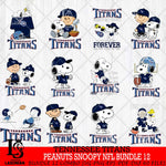 Tennessee Titans Peanuts Snoopy Player NFL Bundle 12 SVG DXF EPS PNG FILE,Snoopy File Cut, bundle nfl Digital Download,Instant Download, Silhouette