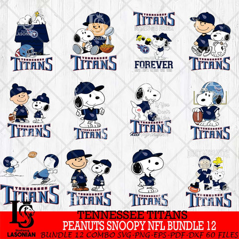 Tennessee Titans Peanuts Snoopy Player NFL Bundle 12 SVG DXF EPS PNG FILE,Snoopy File Cut, bundle nfl Digital Download,Instant Download, Silhouette
