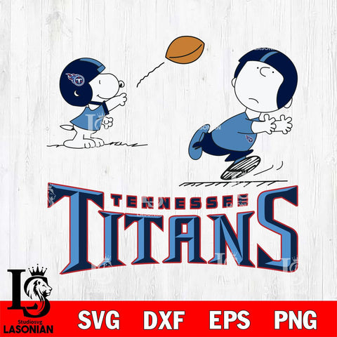 Tennessee Titans Peanuts play football SVG DXF EPS PNG FILE,Snoopy File Cut, Nfl Digital Download,Instant Download, Silhouette