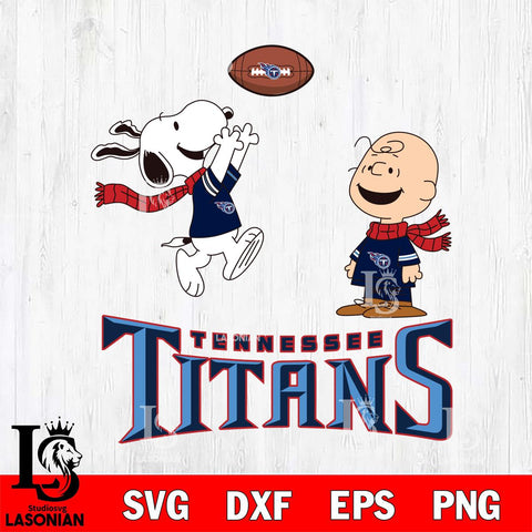 Tennessee Titans Snoopy & Charlie Brown Football Cricut,Christmas SVG DXF EPS PNG FILE, Digital Download,Instant Download, Silhouette