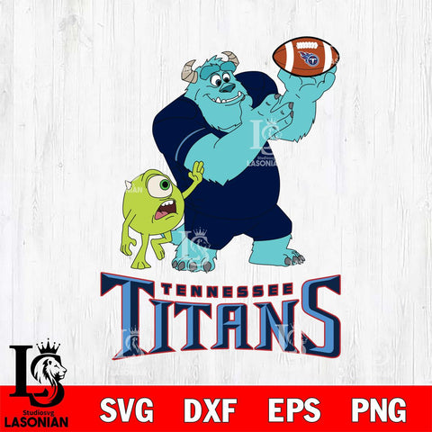 Tennessee Titans Sully & Mike Football Cricut,Christmas SVG DXF EPS PNG FILE, Digital Download,Instant Download, Silhouette