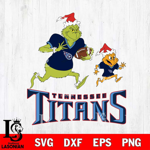 Tennessee Titans The Grinch & Max Football Cricut,Christmas SVG DXF EPS PNG FILE, Digital Download,Instant Download, Silhouette
