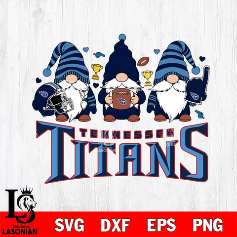 Tennessee Titans Three Gnome File Cut, NFL SVG, Digital Download , CHRISTMAS Criucut , Silhouette