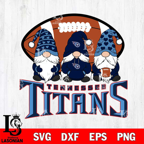 Tennessee Titans Three Gnome Football File Cut, NFL SVG, Digital Download , CHRISTMAS Criucut , Silhouette