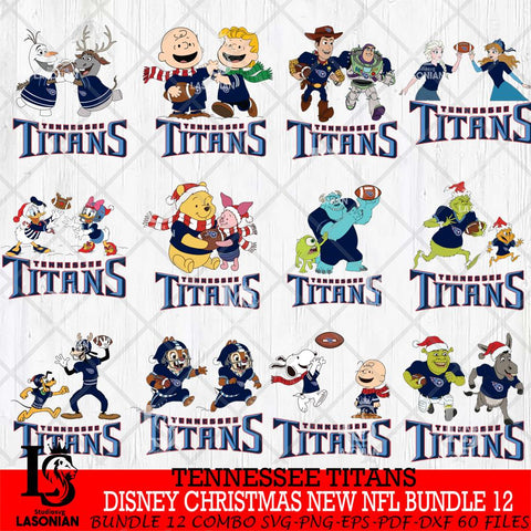 Tennessee Titans  Disney Christmas New NFL Bundle 12 Cricut,Christmas SVG DXF EPS PNG FILE, NFL Digital Download,Instant Download, Silhouette