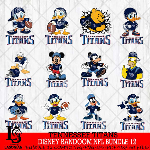 Tennessee Titans  Disney Ramdoom NFL Bundle 12 Cricut,Bundle NFL SVG DXF EPS PNG FILE, Digital Download,Instant Download, Silhouette