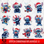 Tennessee Titans  Stitch Christmas NFL Bundle 12 Svg Eps Dxf Png File, Digital Download, Instant Download
