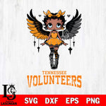Tennessee Volunteers Anglel Black Fan Girl Betty Boop, Svg Eps Dxf Png File, Digital Download