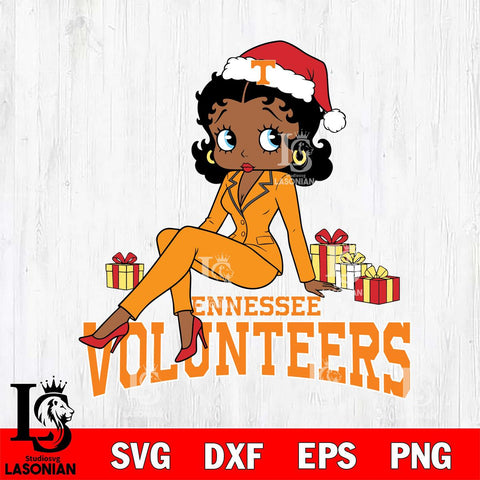 Tennessee Volunteers Betty Boop Christmas fan File Cut, NCAA SVG DXF EPS PNG PDF File, Digital Download , Criucut , Silhouette