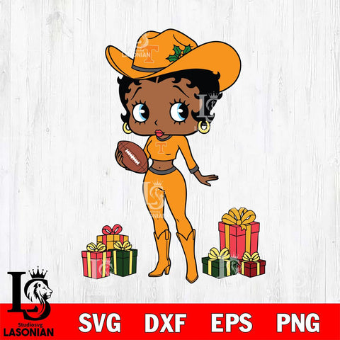 Tennessee Volunteers Betty Boop Cowboy Football File Cut, NCAA SVG DXF EPS PNG PDF File, Digital Download , Criucut , Silhouette