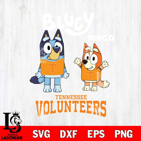 Tennessee Volunteers Bluey & Bingo 4 Svg Eps Dxf Png File, NCAA svg, Digital Download, Instant Download