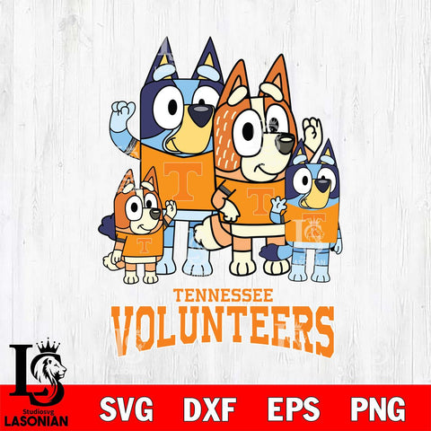 Tennessee Volunteers Bluey & Bingo 7 Svg Eps Dxf Png File, NCAA svg, Digital Download, Instant Download