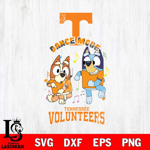 Tennessee Volunteers Bluey Bingo Dance Mode Svg Eps Dxf Png File, NCAA svg, Digital Download, Instant Download