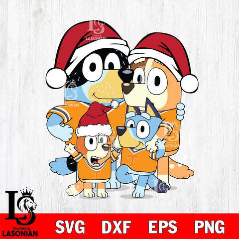 Tennessee Volunteers Bluey Family Christmas Svg Eps Dxf Png File, Digital Download, Instant Download