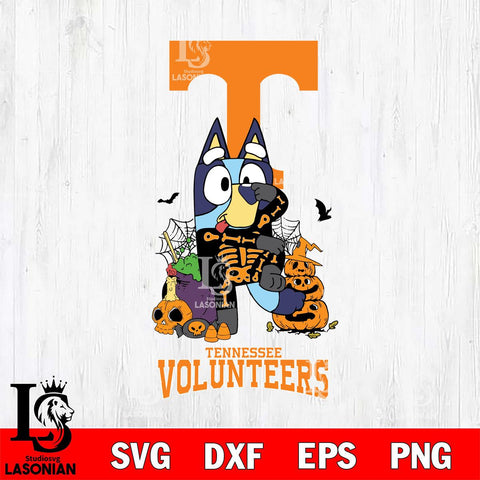 Tennessee Volunteers Bluey Halloween NCAA 2 Svg Eps Dxf Png File, Digital Download, Instant Download