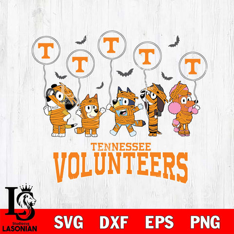Tennessee Volunteers Bluey Halloween Spooky Svg Eps Dxf Png File, Digital Download, Instant Download