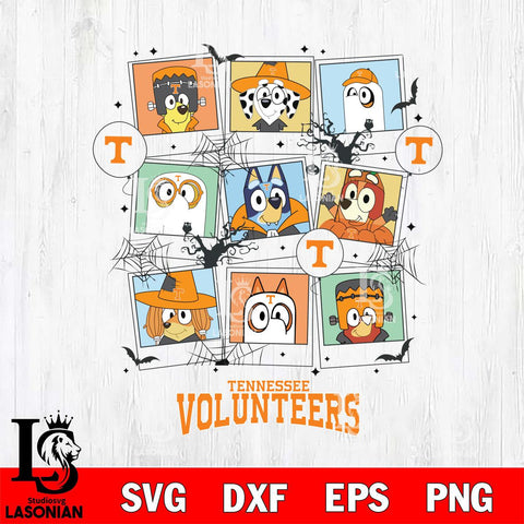 Tennessee Volunteers Bluey Halloween Sport Svg Eps Dxf Png File, Digital Download, Instant Download